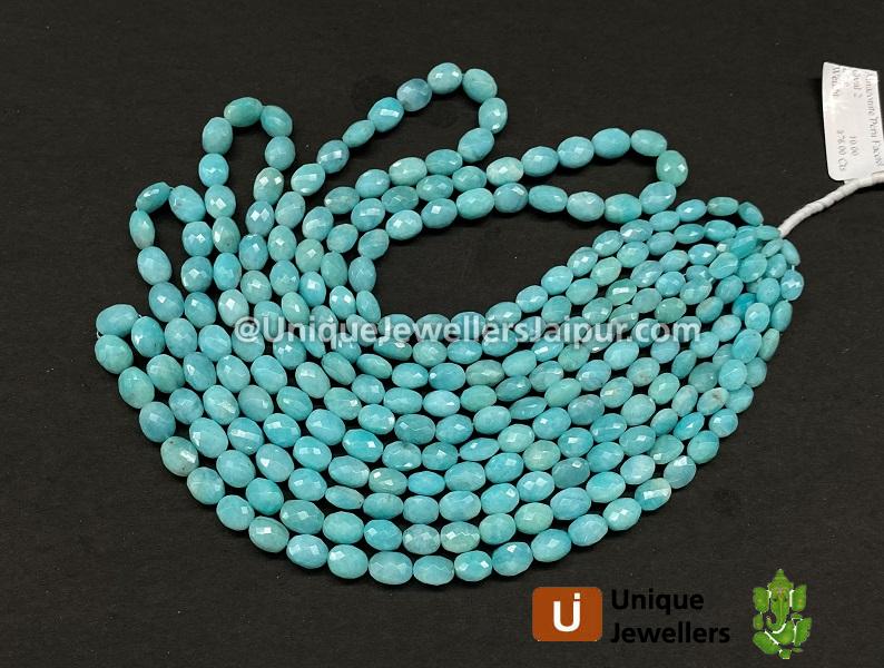 Amazonite Peru Faceted Oval Beads